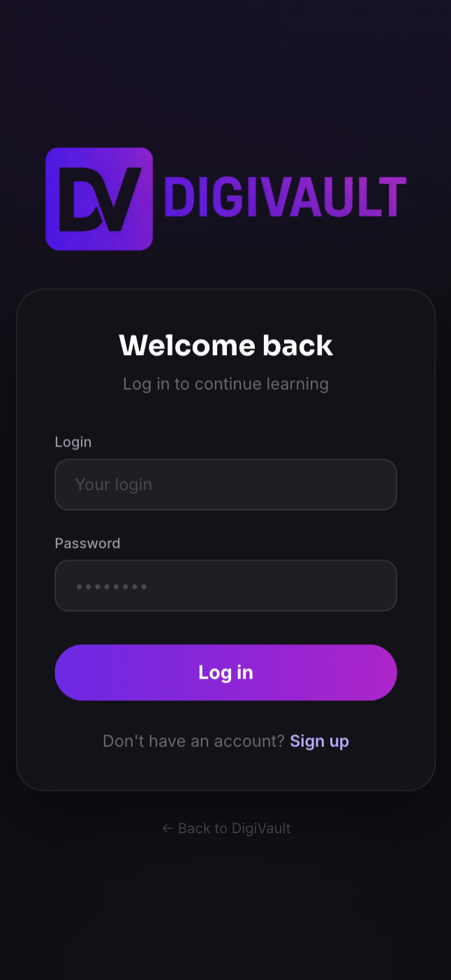 DigiVault — mobile