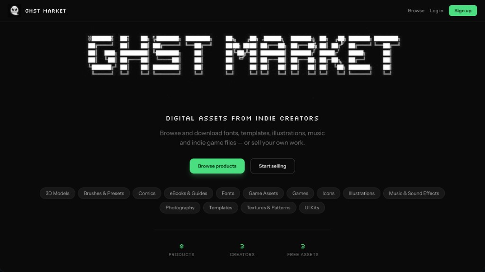 Ghost Market — desktop